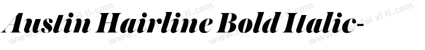 Austin Hairline Bold Italic字体转换
